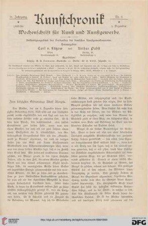 Zum siebzigsten Geburtstage Adolf Menzels
