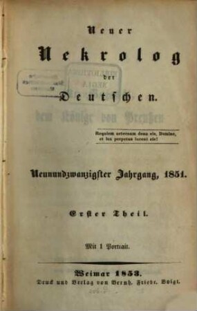 Neuer Nekrolog der Deutschen. 29. 1851 (1853)