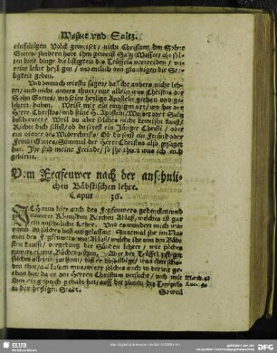 Vom Fegfewer nach der ansehnlichen Bäbstischen lehre. Caput 36.