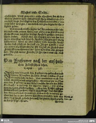 Vom Fegfewer nach der ansehnlichen Bäbstischen lehre. Caput 36.