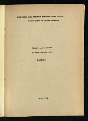 Wuc̆bny plan za hudźbu na serbskej wys̆ej s̆uli : 4. lĕtnik