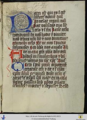 [11r - 13v] Pater noster. Ave Maria. Credo. Invitatorien.