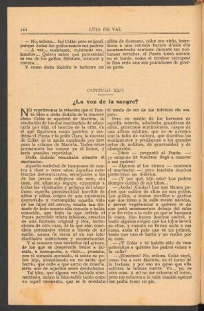 Capítulo XLII : ¿La voz de la sangre?
