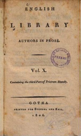The life and opinions of Tristram Shandy, gentleman : in four volumes, 3