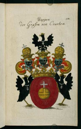 102r-102v, 102. Wappen der Grafen von Courten