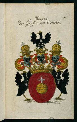 102r-102v, 102. Wappen der Grafen von Courten