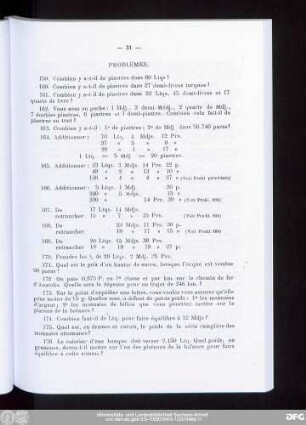 Problèmes.
