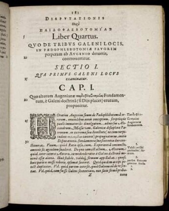 Sectio I. Qua Primus Galeni Locus examinatur.