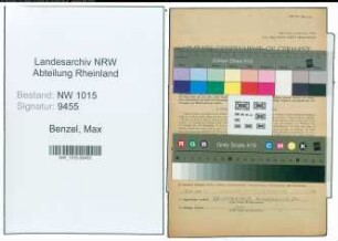 Entnazifizierung Max Benzel , geb. 04.06.1888 (Dolmetscher)