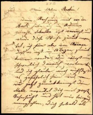 5-10-6-2.0000: Fay, Joseph, Historienmaler; diverse Schreiben ff.: Begleichung einer Rechnung