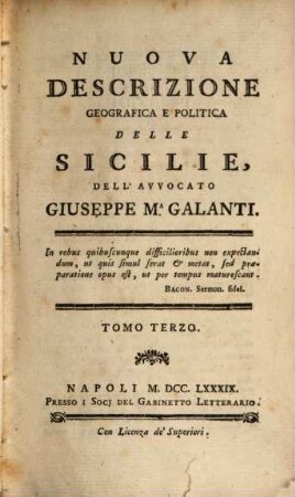 Nuova descrizione storica e geografica delle Sicilie, 3