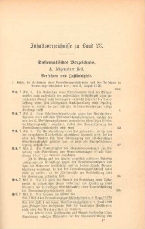 Systematisches Verzeichnis