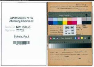 Entnazifizierung Paul Scholz, geb. 10.02.1892 (Schreinermeister)