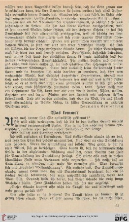 33: Was kommt?