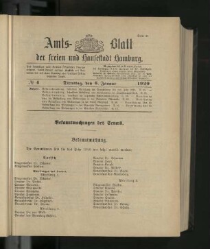 No. 4, 6. Januar 1920