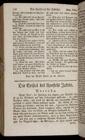 Die Epistel des Apostels Jakobi.