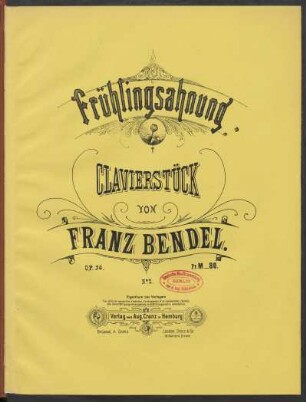 No. 2: Frühlingsahnung : op. 36 No. 2