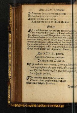 Der XCVIII. Psalm.