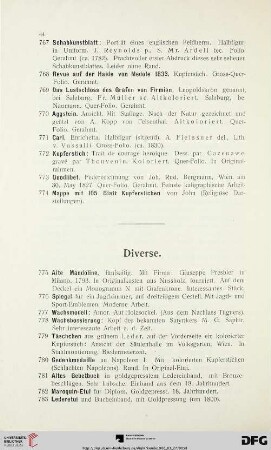 Diverse (Nr. 775-788)