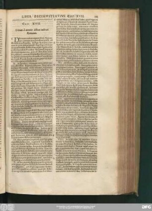 Cap. XVII. Utrum à nemine debeat iudicari Romanus.