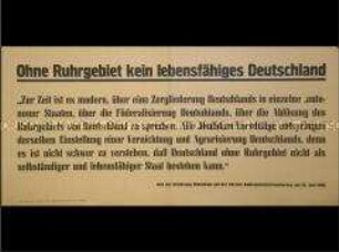 Maueranschlag mit einem Zitat aus der Erklärung von Molotow auf der Pariser Außenministerkonferenz