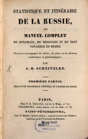 Statistique et itinéraire de la Russie