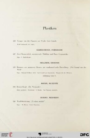 Plastiken (Nr. 226-230)