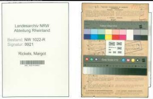 Entnazifizierung Margot Rickels , geb. 27.05.1922 (Kaufmaennische Angestellte)