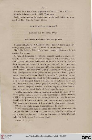 Sous-comité du Haut-Rhin: séance du 16 mars 1863