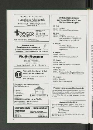 Sommerprogramm auf dem Käkenhof am Kultur-Bauwagen