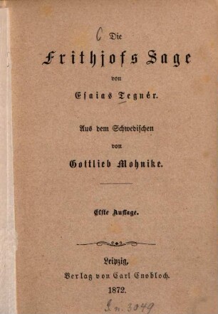 Die Frithjofs-Sage