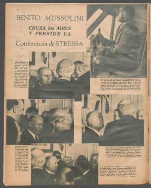 Benito Mussolini cruza los aires y preside la Conferencia de Stressa [Fotografías]