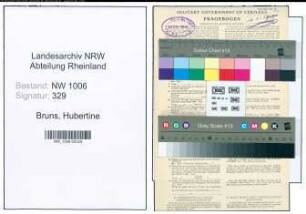 Entnazifizierung Hubertine Bruns , geb. 05.06.1914 ()