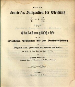Jahresbericht über die königlichen technischen Lehranstalten in Augsburg. 1857/58