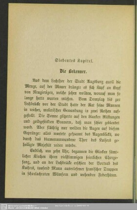 Siebentes Kapitel. Die Bekenner