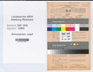 Entnazifizierung Josef Schumacher, geb. 04.07.1905 (Versicherungsangest.)