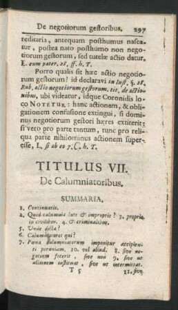 Titulus VII. De Calumniatoribus