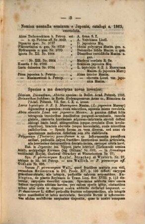 Index seminum : quae Hortus Botanicus Imperialis Petropolitanus pro mutua commutatione offert. 1866