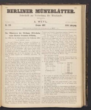 No. 206. Oktober 1897