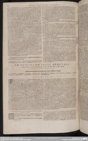 In Epistolam Pauli Ad Apostoli Ad Philippenses Catholica Expositio Ecclesiastica