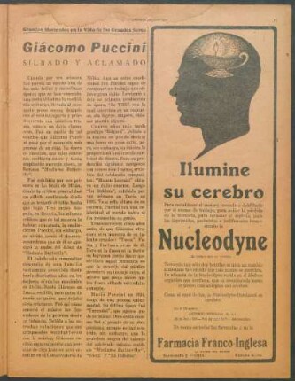 Giácomo Puccini silbado y aclamado : Grandes momentos en la vida de los grandes seres