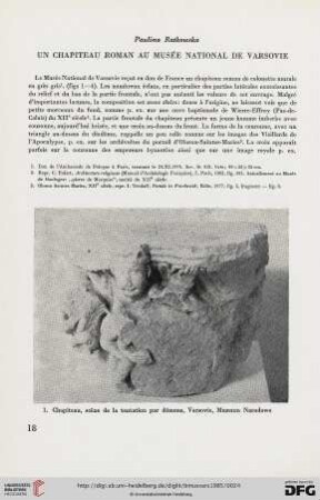 26: Un chapiteau roman au Musée National de Varsovie
