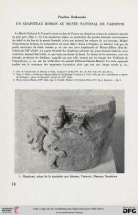 26: Un chapiteau roman au Musée National de Varsovie