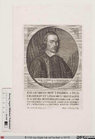 Bildnis Johann Heinrich Hottinger