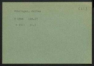 Vöhringer, Julius