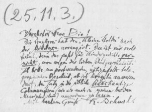 Brief an Oskar Bie