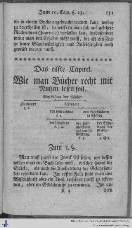 Das eilfte Capitel.