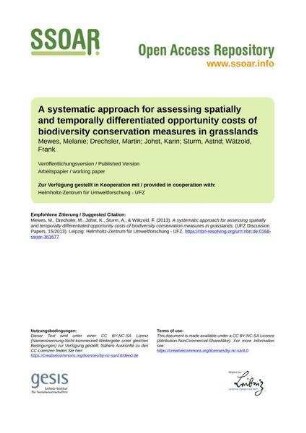 A systematic approach for assessing spatially and temporally differentiated opportunity costs of biodiversity conservation measures in grasslands
