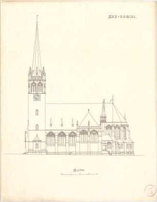 Schmidt, Heinrich von; Ulm; Kath. Garnisonkirche - Aufriss