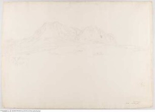 Blick auf die Parteniogruppe mit der Abtei Montevergine und dem Bergdorf Summonte